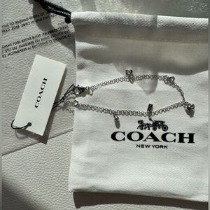 🆕WT Coach Charm Bracelet in Silver